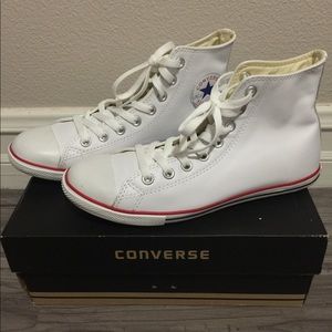 Converse White Canvas Hi Tops